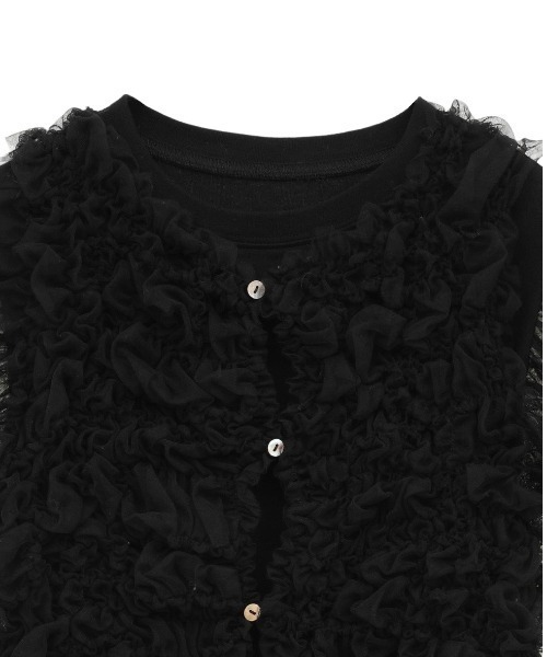 CLANE（クラネ） tシャツ 「CLANE/クラネ」TULLE VEST LAYERED TOPS