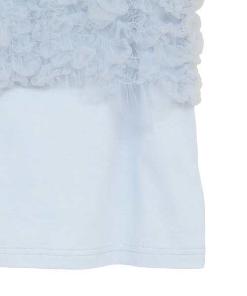 CLANE（クラネ） tシャツ 「CLANE/クラネ」TULLE VEST LAYERED TOPS