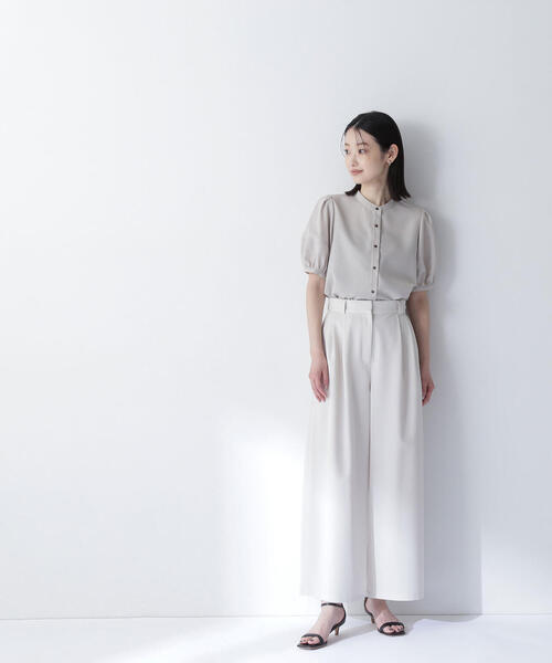 「NATURAL BEAUTY BASIC」 半袖ブラウス SMALL ブルー レディース_画像5