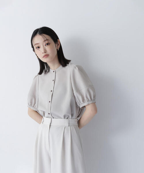 「NATURAL BEAUTY BASIC」 半袖ブラウス SMALL ブルー レディース_画像8