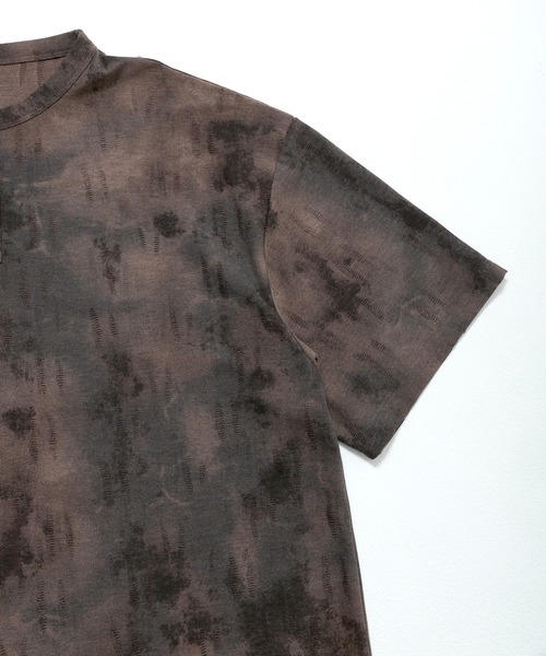Revo. ヘンリーネック スマホショルダー tシャツ フェード ダメージ