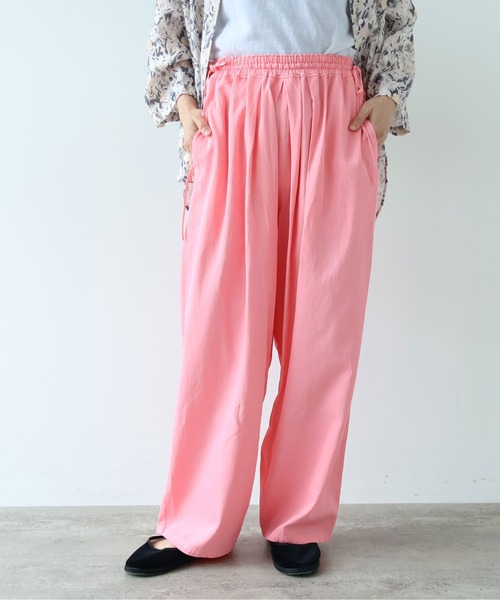 yuni ワイドパンツ パンツ R/C twill product dye drawstrings pants