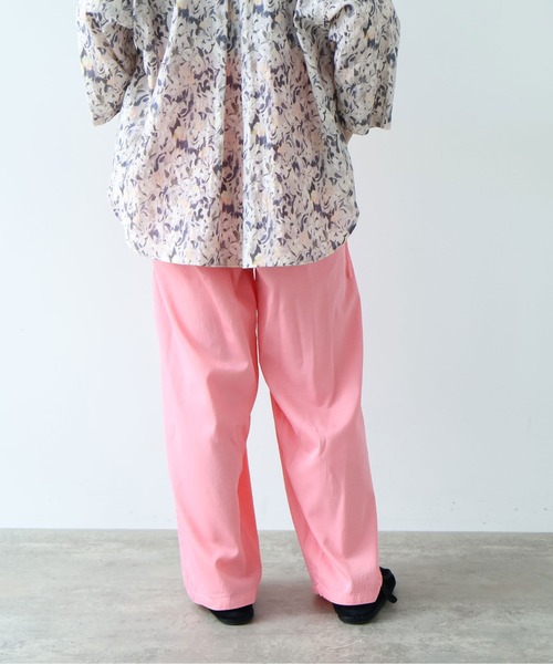 yuni ワイドパンツ パンツ R/C twill product dye drawstrings pants