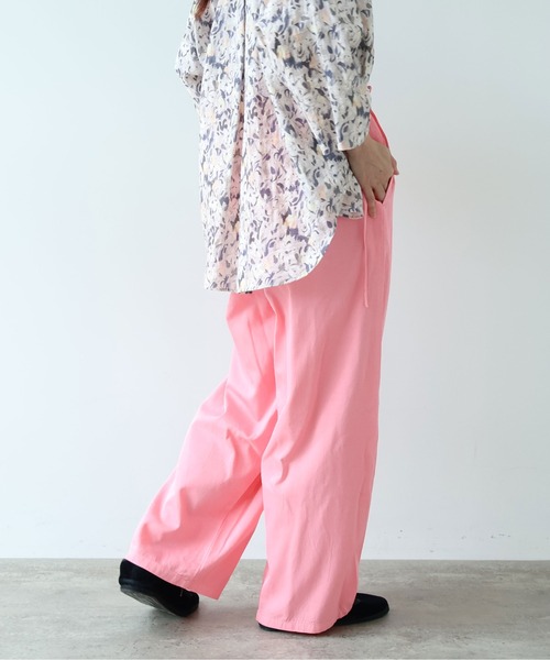 yuni ワイドパンツ パンツ R/C twill product dye drawstrings pants