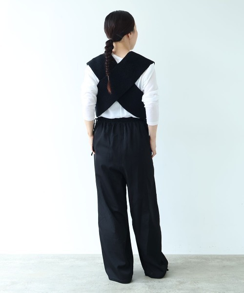 yuni ワイドパンツ パンツ R/C twill product dye drawstrings pants