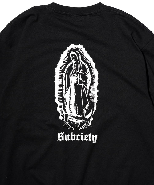 「Subciety」 半袖Tシャツ LARGE ブラック×ブラック メンズ_画像8