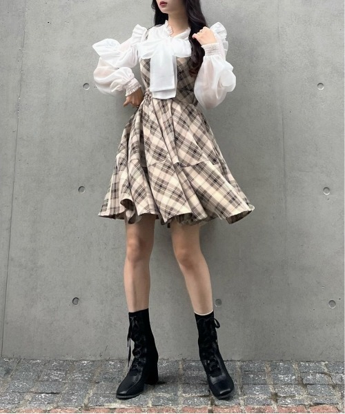 「TITTY&CO.」 キャミソールワンピース FREE ブラック レディース_画像6