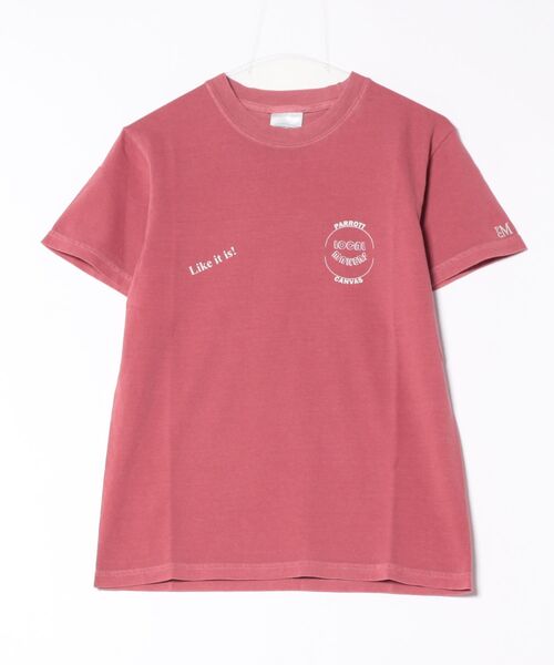 「PARROTT CANVAS」 半袖Tシャツ FREE レッド レディース_画像2