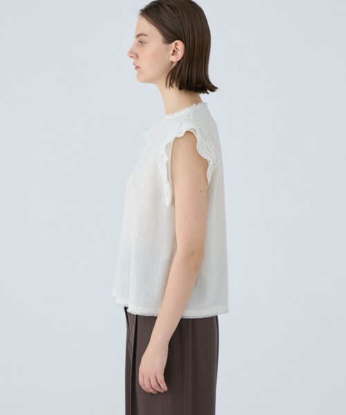 「BALLSEY」 半袖ブラウス 36 グレー系その他 レディース_画像4