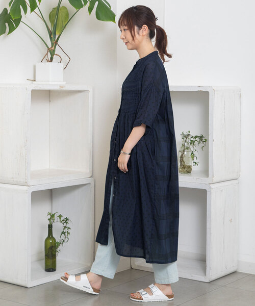 「POU DOU DOU」 半袖ワンピース M ベージュ レディース_画像9