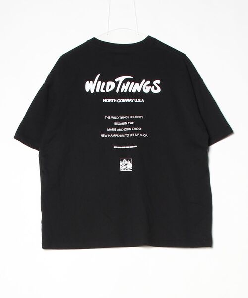 「WILD THINGS」 ワンポイント半袖Tシャツ M ブラック メンズ_画像2