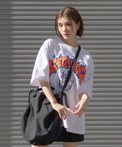 「SEQUENZ」 半袖Tシャツ LARGE ブラック メンズ_画像6