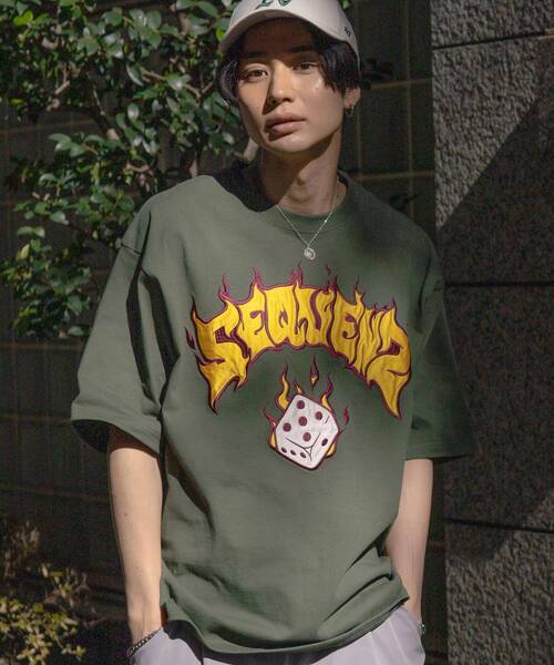 「SEQUENZ」 半袖Tシャツ LARGE ブラック メンズ_画像8