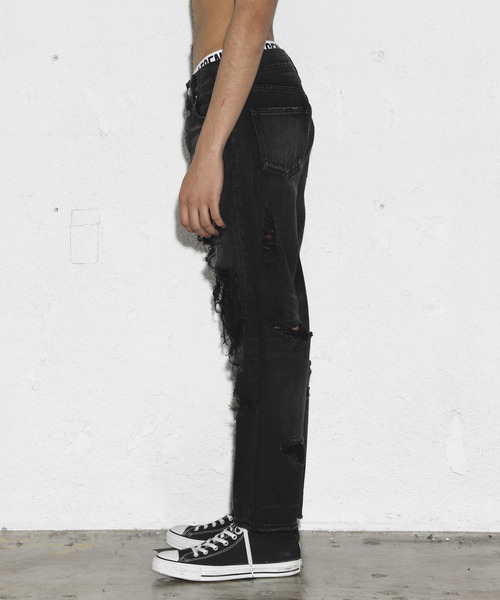 インディゴ パンツ デニム ジーンズ Crazy Crash Straight denim * ZOZOTOWN PayPayモール店 - 通販 - PayPayモール るのもさり