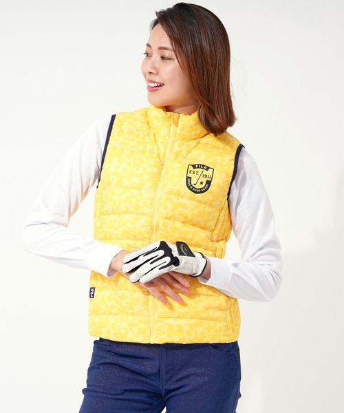 ダウンベスト ダウン 【FILA GOLF/フィラゴルフ】ワンポイントロゴ 迷彩柄 ライトダウンベスト/パッカブル/撥水加工/保温|ZOZOTOWN PayPayモール店|23