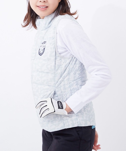 ダウンベスト ダウン 【FILA GOLF/フィラゴルフ】ワンポイントロゴ 迷彩柄 ライトダウンベスト/パッカブル/撥水加工/保温|ZOZOTOWN PayPayモール店|04