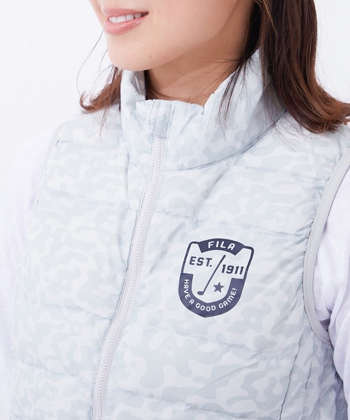 ダウンベスト ダウン 【FILA GOLF/フィラゴルフ】ワンポイントロゴ 迷彩柄 ライトダウンベスト/パッカブル/撥水加工/保温|ZOZOTOWN PayPayモール店|06