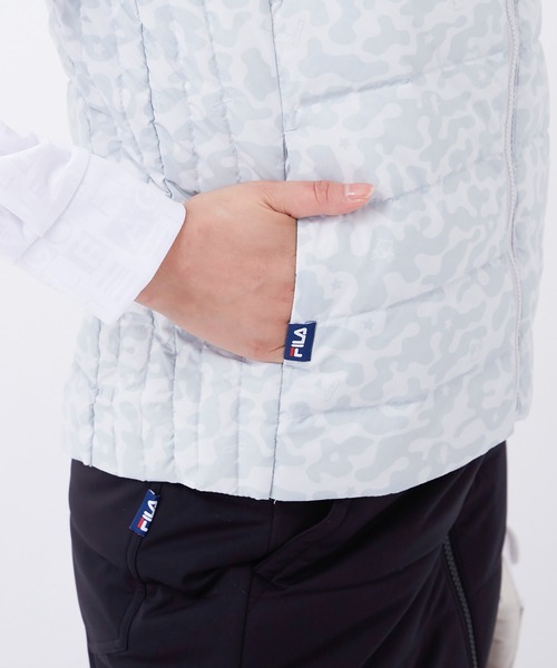 ダウンベスト ダウン 【FILA GOLF/フィラゴルフ】ワンポイントロゴ 迷彩柄 ライトダウンベスト/パッカブル/撥水加工/保温|ZOZOTOWN PayPayモール店|07