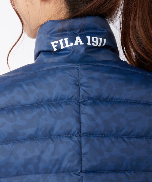 ダウンベスト ダウン 【FILA GOLF/フィラゴルフ】ワンポイントロゴ 迷彩柄 ライトダウンベスト/パッカブル/撥水加工/保温|ZOZOTOWN PayPayモール店|14