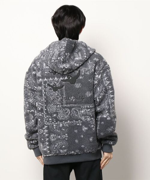 【んでビッグ】 パーカー 刺繍ジャガードボアフードジャケット ZOZOTOWN PayPayモール店 - 通販 - PayPayモール デニムがオ