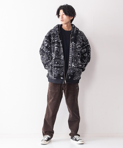 【んでビッグ】 パーカー 刺繍ジャガードボアフードジャケット ZOZOTOWN PayPayモール店 - 通販 - PayPayモール デニムがオ