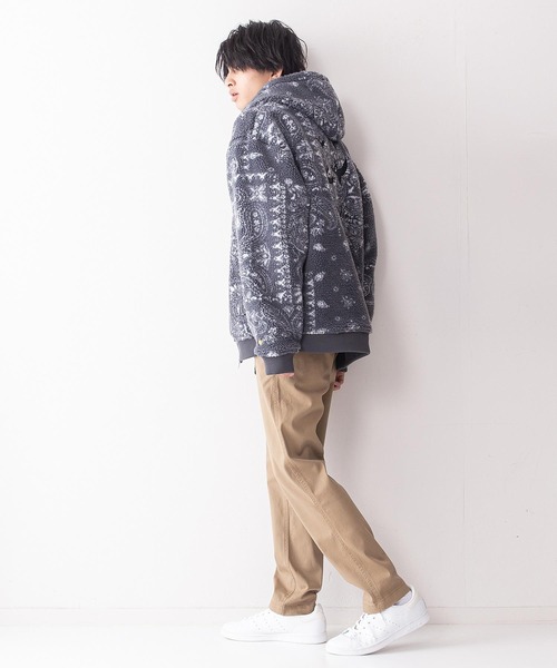 【んでビッグ】 パーカー 刺繍ジャガードボアフードジャケット ZOZOTOWN PayPayモール店 - 通販 - PayPayモール デニムがオ
