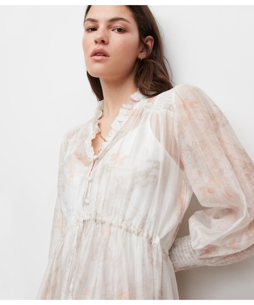 Allsaints ワンピース ALLSAINTS ワンピース MARGOT 2-IN-1 RIBBED CREW NECK MIDI