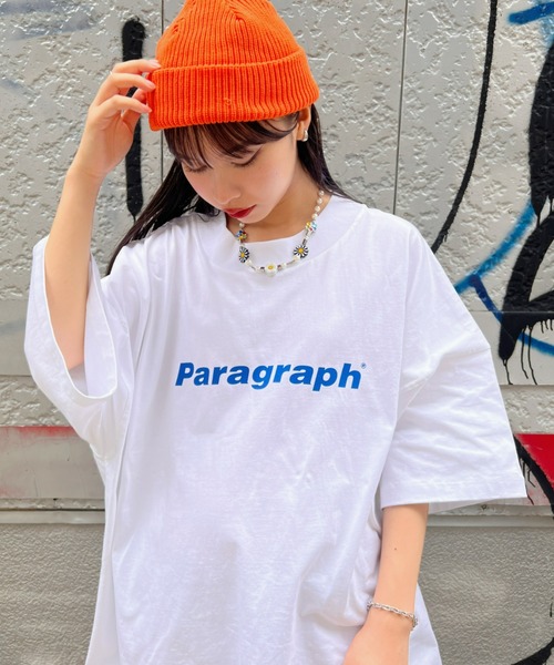 【Paragraph】★関税込★2ラインロゴTシャツ★男女兼用 Paragraph】☆関税込☆2ラインロゴTシャツ☆男女兼用 トップス