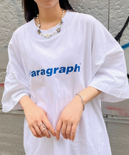 【Paragraph】★関税込★2ラインロゴTシャツ★男女兼用 Paragraph】☆関税込☆2ラインロゴTシャツ☆男女兼用 トップス