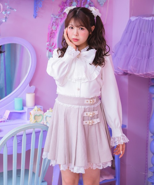 ROJITA（ロジータ） スカート 総レースサイドバックルプリーツスカート