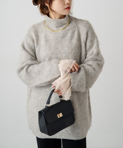 【新品】Nature's ハイネックチュニックセーター 裏起毛ハイネックチュニック(綿混・洗濯機OK) - ファッション通販なら