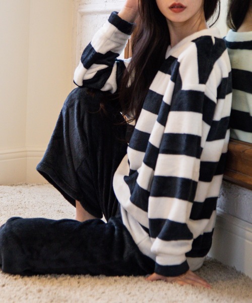 フワフワホワイトルームウェアセット Amazon | [HOME WAY] パジャマパンツ レディース ルームウェア