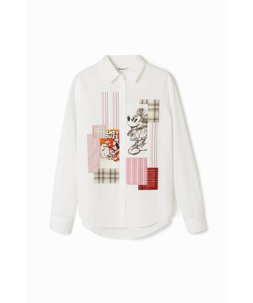 【デシグアル】ミッキーマウス パッチワーク シャツ Amazon | [デシグアル] ミッキーマウス パッチワーク シャツ