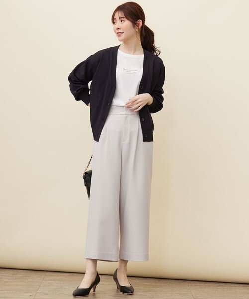 パンツ 「洗える」ビットポイント ワイドパンツ レディース | any SiS | 13