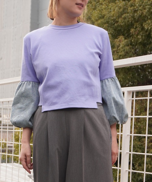 AULA AILA tシャツ 2WAYボリュームパフスリーブトップス