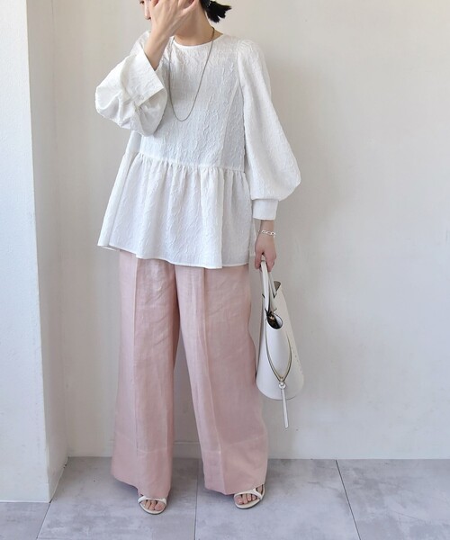 quaranciel ブラウス シャツ quaranciel:「洗濯機可能」フクレ ジャ