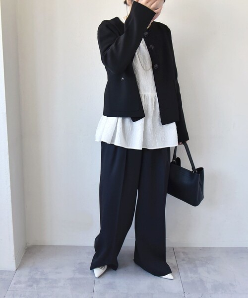 quaranciel ブラウス シャツ quaranciel:「洗濯機可能」フクレ ジャ