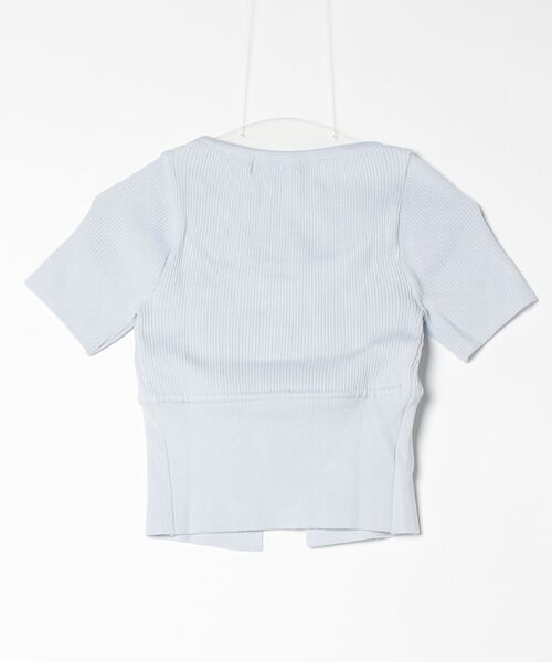 カーディガン A'GEM/9 × .kom 「 FANCY CLUB/ファンシークラブ」 TWO-RIBBON CROP CARDIGAN/リボンクロ FANCY CLUB カーディガン A'GEM/9 × .kom 「 CLUB/ファンシー
