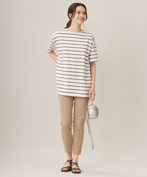 tシャツ 「洗える」ボーダーワイドBIG Tシャツ レディース 自由区 tシャツ 「洗える」ボーダーワイドBIG Tシャツ