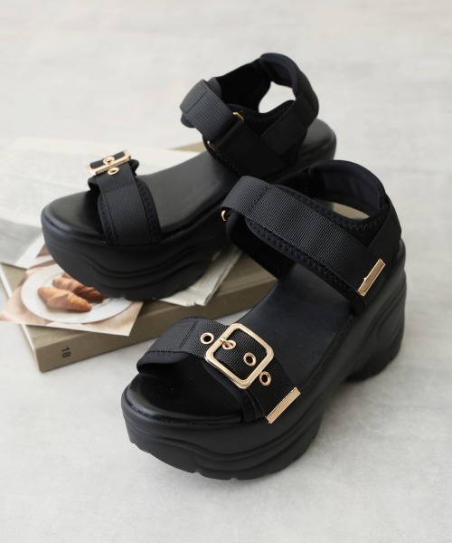 DEMETER（デメテル） サンダル 超軽量 厚底ボリュームソール ベルクロ