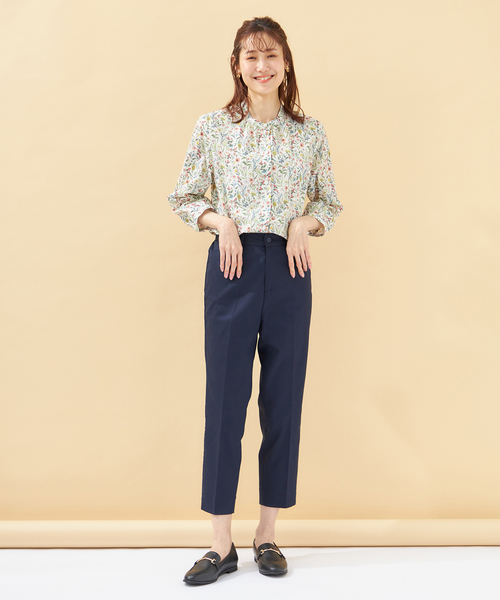 新品★11号　DAMA collection リバティプリントシャツブラウス 新品☆11号 DAMA collection リバティプリントシャツブラウス