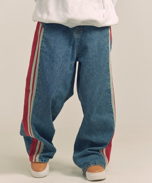 Gハジページ GALLIS ADDICTION ジーンズ GA 切替LINE-BUGGY JEAN メンズ