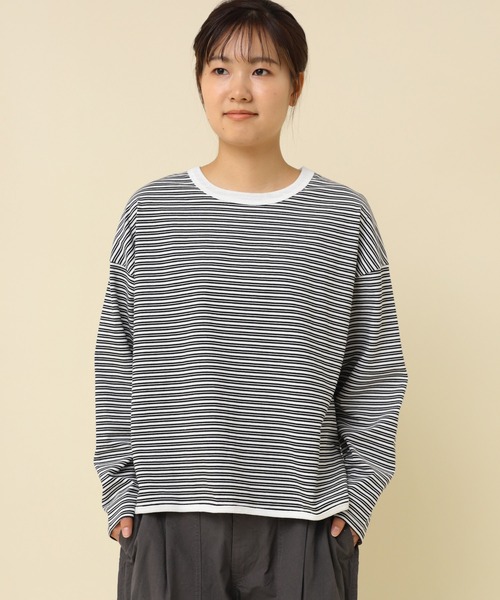 tシャツ M2285 16/-OEボーダーロンT レディース