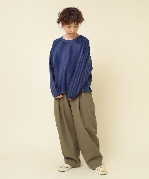 tシャツ M2285 16/-OEボーダーロンT レディース M2285 16/-OEボーダーロンT(M オフ/ブラック): トップス - RNA
