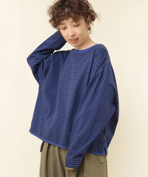 tシャツ M2285 16/-OEボーダーロンT レディース M2285 16/-OEボーダーロンT(M オフ/ブラック): トップス - RNA