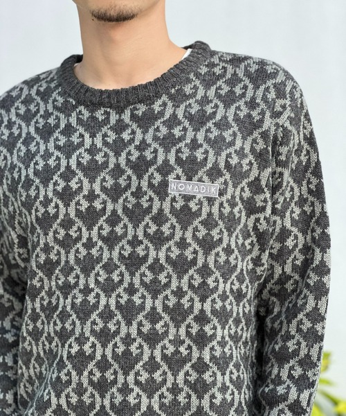 セーター ニット 「NOMADIK」JACQUARD SWEATER / ジャカードセーター メンズ レディース | NOMADIK | 02
