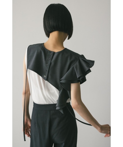 STYLEMIXER（スタイルミキサー） ベスト ジレ 2WAYアシンメトリー