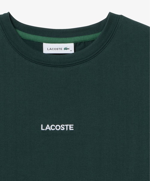 LACOSTE tシャツ ワンポイントロゴ刺繍 長袖Tシャツ レディース