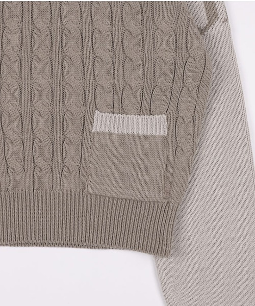 ニット セーター A'GEM/9 × .kom 「 FANCY CLUB/ファンシークラブ」 MINI POCKET KNIT HALF ZIP-UP FANCY CLUB ニット セーター A'GEM/9 × .kom 「 CLUB/ファンシー