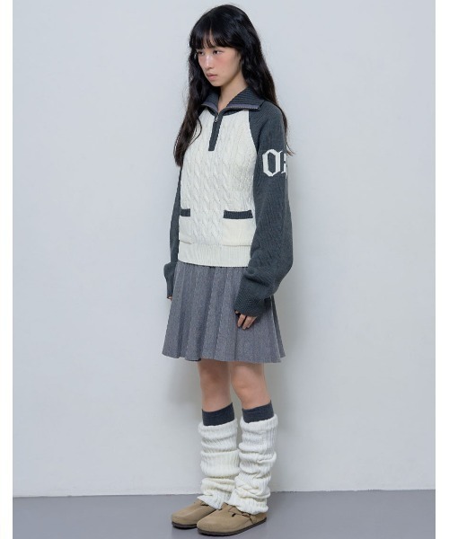 ニット セーター A'GEM/9 × .kom 「 FANCY CLUB/ファンシークラブ」 MINI POCKET KNIT HALF ZIP-UP セール】A'GEM/9 × .kom 『 FANCY CLUB/ファンシークラブ』 MINI